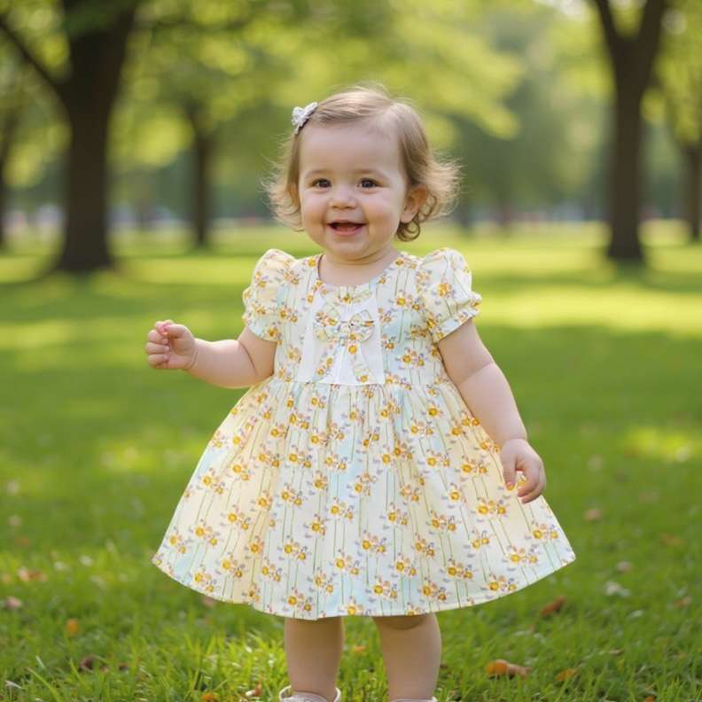 Floral Ruffle Sleeve Dress