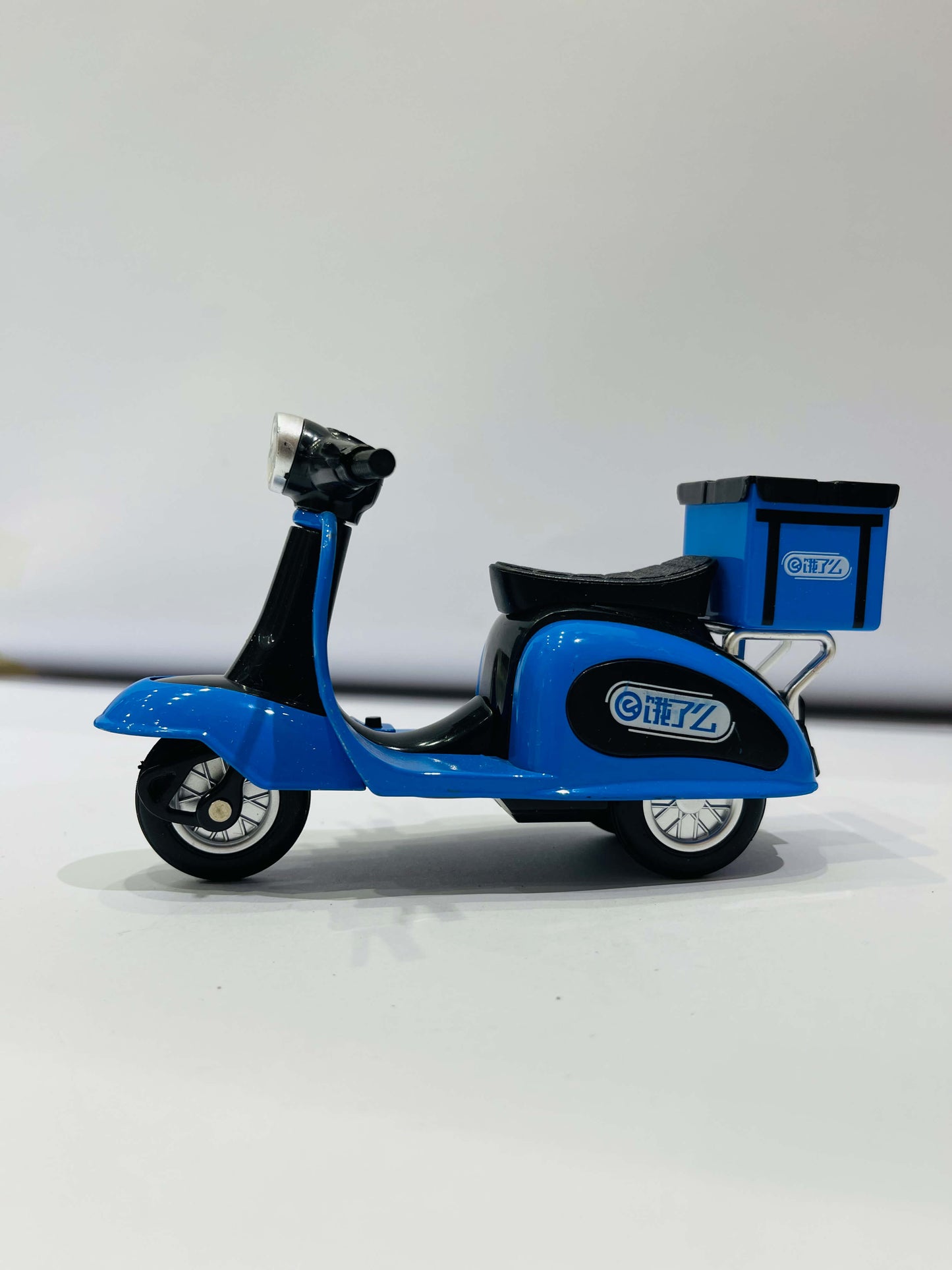 Blue Delivery Scooter Model