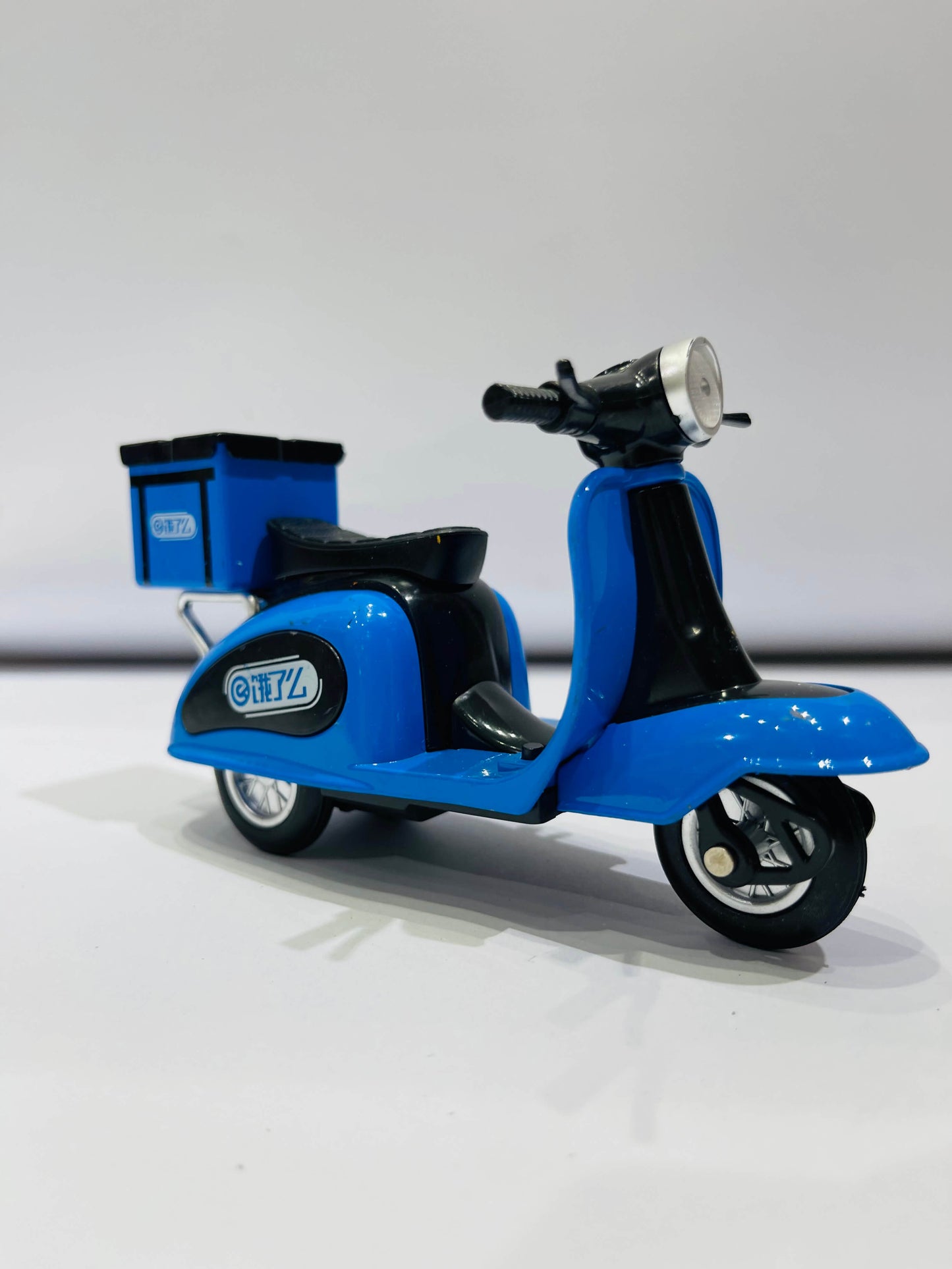 Blue Delivery Scooter Model