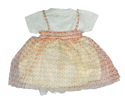 Children's dress with floral pattern on a white background