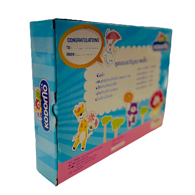 Kodomo toy packaging with colorful design and text