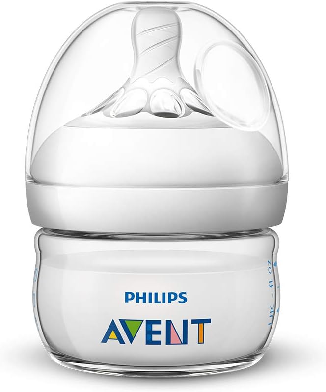 Philips Avent baby bottle on a white background