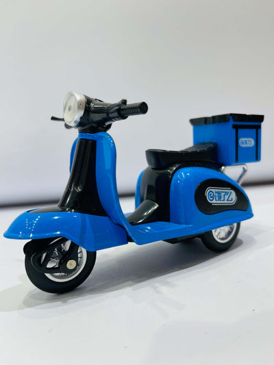 Blue Delivery Scooter Model