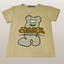 MSLO Beige t-shirt with graphic design and text on a plain background