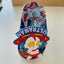 Colorful sandal with Ultraman character design on a white surface