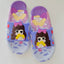 Pair of children's slides with cartoon character design on a white background
