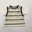 Striped t-shirt with black accents.