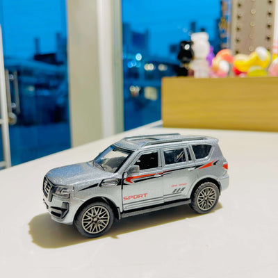 Model SUV on a table with a blurred background