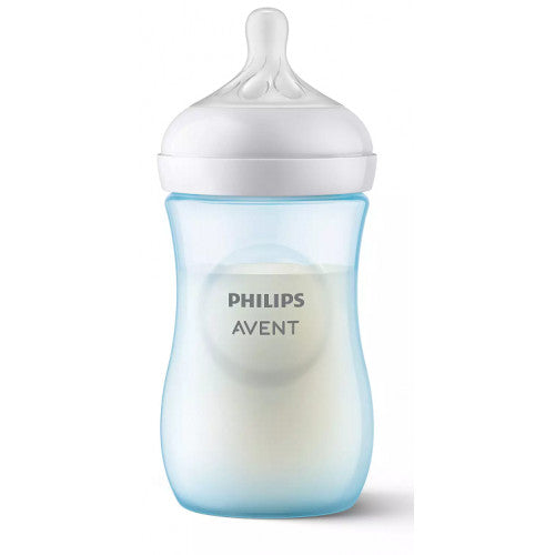 Philips Avent baby bottle with blue gradient design on a white background