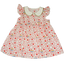 Children's dress with red floral pattern.