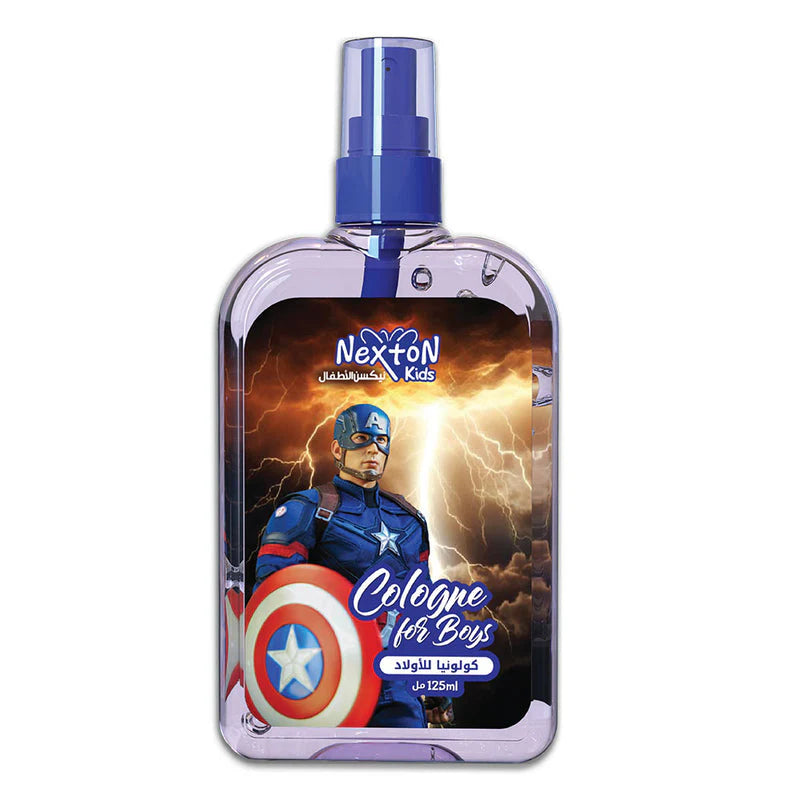 Nexton Kids cologne bottle with superhero design on a white background