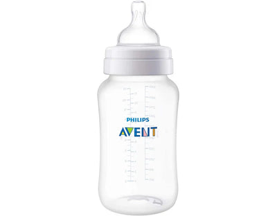 Philips Avent baby bottle on a white background