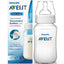 Philips Avent anti-colic baby bottle with packaging on a white background