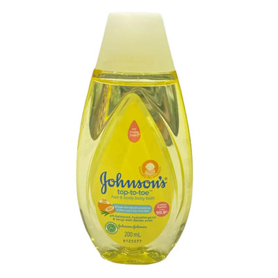 Johnson's top-to-toe baby wash bottle on a white background