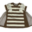 Brown and White Striped Baby Dress