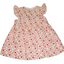 Children's dress with red floral pattern.