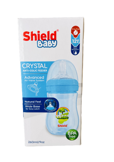 Shield Baby Crystal Anti-Colic Feeder packaging on a white background
