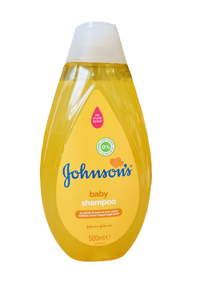 Johnson's baby shampoo bottle on a white background