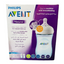 Philips Avent natural bottle packaging with text and bottle illustration